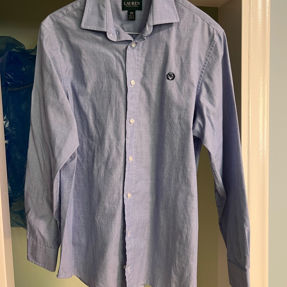 Youth or men’s small Ralph Lauren dress shirt size 20. $20